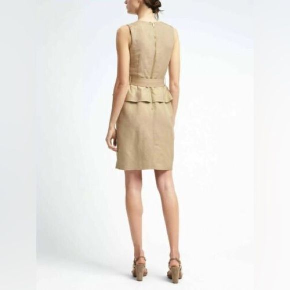 BANANA REPUBLIC | Linen Blend Peplum Utility Dress | Multiple Sizes - Picture 2 of 14